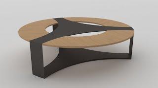 Autodesk 3ds Max Modern Coffee Table Modeling (easy modeling)