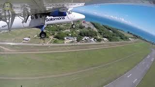 BREATHTAKING VIEWS! Solomons Twin Otter Takeoff from Honiara towards Paradise Islands! [AirClips]