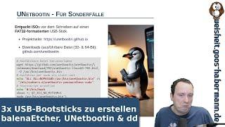 Drei Wege, um USB-Bootsticks zu erstellen: balenaEtcher, UNetbootin & dd