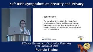 Efficient Evaluation of Activation Functions over Encrypted Data