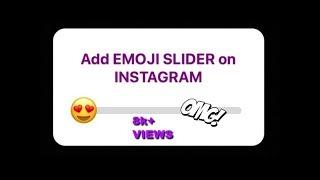 How to Add AVERAGE RATING METER/ EMOJI SLIDER on INSTAGRAM