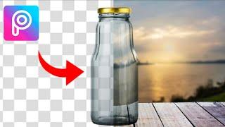 How to cut out the GLASS (or any TRANSPARENT object) in Picsart