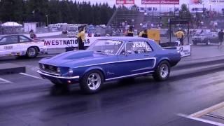 1968 Ford Mustang Drag Racing runs 11.9 @ 109 MPH