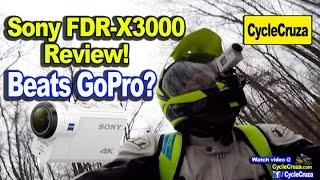 Sony FDR-X3000 Review - Better Than GoPro? MotoVlog Test!