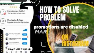 How to solve "your account is restricted??||promotion are disabled||#instagram #problem #restricted