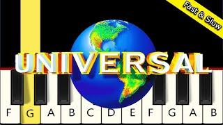 Universal Movie Intro - Fast and Slow Piano Tutorial - Beginner