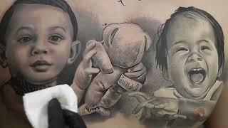 Kid Portraits Tattoo || Balck And Grey