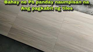 Bahay ne Pb panday naumpisan na Ang pagkabit ng tiles