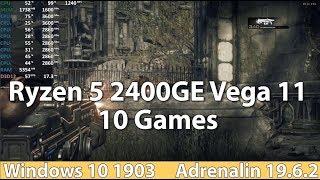 AMD Ryzen 5 2400GE Test. Gaming in 10 Games in 2019. Benchmark Test