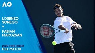 Lorenzo Sonego v Fabian Marozsan Full Match | Australian Open 2025 Third Round