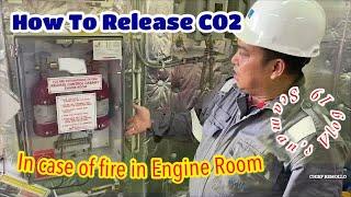 How to operate and Release CO2 in case of Fire in Engine Room. Seaman’s Vlog