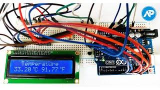 LM35 Arduino Thermometer Projects in degrees Celsius and Fahrenheit with LCD