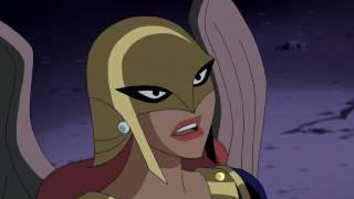 Hawkgirl chooses to help the Justice League