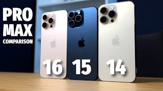 iPhone 16 vs. 15 vs. 14 Pro Max: Camera & Design Comparison