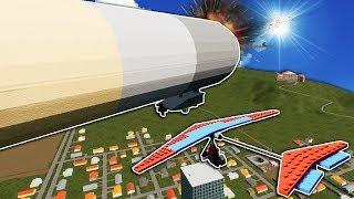 ZEPPELIN VS PLANE DOGFIGHT IN LEGO CITY! - Brick Rigs Multiplayer Gameplay - Lego Plane Challenge