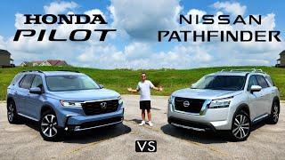 FAMILY 3-ROW FIGHT! -- 2025 Honda Pilot Elite vs. Nissan Pathfinder Platinum: Comparison