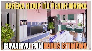 Pasti Bikin Betah! Rumah 6x10 Penuh Warna, Ruang Utama & Dapurnya Bikin Kagum!