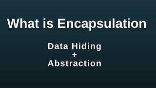 Encapsulation in java with realtime example