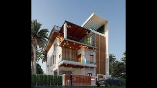 30x50 West Facing Modern House Elevation Design