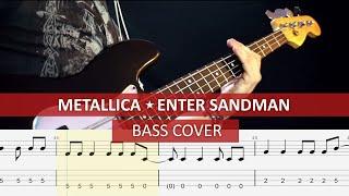 Metallica - Enter Sandman / bass cover / playalong with TAB