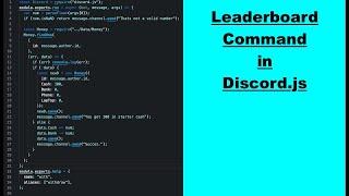 Making a leaderboard command in discord.js