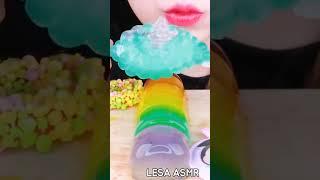 #ASMR fruit jelly frozen jelly candy eating sounds mukbang / LESA ASMR