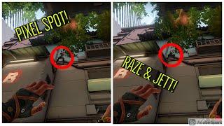 THE MOST HIDDEN JETT & RAZE SPOT ON SPLIT! (BUG / GLITCH) | VALORANT