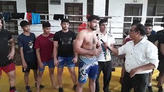 U23 Asian gold medalist 97kg Deepak nehra at academy