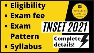 TNSET 2021 | Exam Notification|