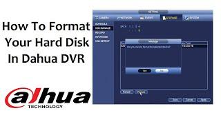 How to format HDD in dahua DVR