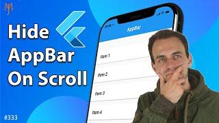 Flutter Tutorial - How To Show/Hide AppBar On Scroll | Collapsing Toolbar & Sliver App Bar