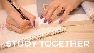 ASMR Study With Me | Page Turning and Tapping, Writing, Drawing (No Talking)