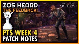 Endless Archive and Class Set Improvements | Week 4 PTS Patch Notes