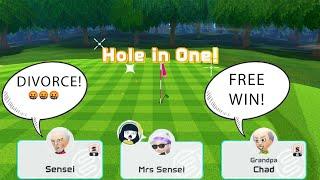 The Sensei Family Competitive 1v1v1v1... (Switch Sports Golf)