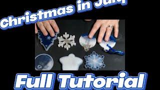 Christmas in July Blue white and silver ornaments/ EP 2