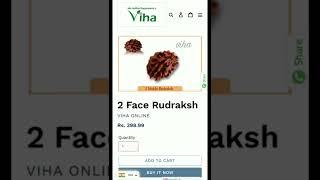 Viha's Divine 2 Face Rudraksh | Viha Online Rudraksha Collection | Anitha Kuppusamy Viha