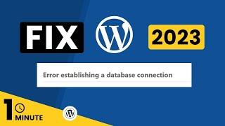 Fix Error Establishing A Database Connection WordPress Cpanel 2024 | WordPress Database Error Fix