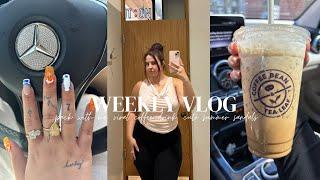 weekly vlog: pack with me, viral coffee drink, korean glass skin mask, summer shopping & more