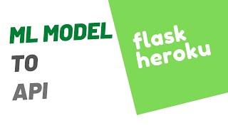 Deploy ml model using flask | heroku | server | ML model to API