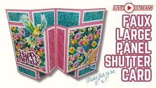  5" x 7" Faux Large Panel Shutter Card | Livestream