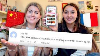 WE REACT TO OUR CHINESE FANS ! (two famous French girls in China)