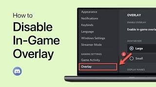 How To Disable Discord In-Game Overlay - Tutorial