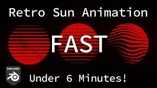 Make a Retro Sun Animation || FAST Version || Blender 2.83