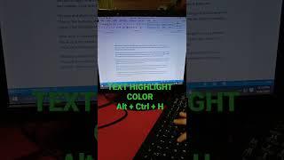 Ms word || Text highlight color#computer #viral #msword #microsoft