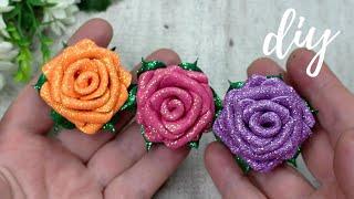 МК РОЗЫ из фоамирана СВОИМИ РУКАМИ DIY Easy Crafts IdeaRose in gomma crepla