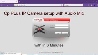 cp plus ip camera setting with audio and microphone , video overlay setting