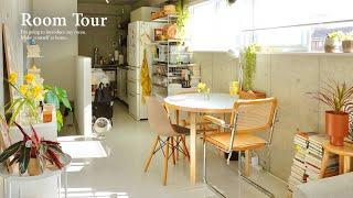 【ROOM TOUR】Rooms with colorful and natural interiors | Kitchen storage idea.makeover in Japan