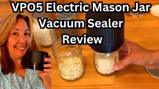 VPO5 Electric Mason Jar Vaccum Sealer Review! Rechargable! No More Cords! Keeps Food Fresher Longer!