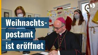 Post vom Christkind - Bischof Franz Jung eröffnet Weihnachtspostamt in Himmelstadt