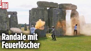 STONEHENGE: Klima-Chaoten besudeln Kult-Stätte zur Sommersonnenwende